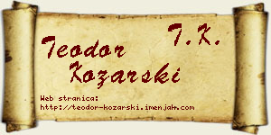 Teodor Kozarski vizit kartica